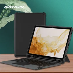 NILLKIN for Samsung Galaxy Tab S8 / S8 Plus / S7 Plus S7 FE 5G Lens Case Slide Camra Cover Slim Bumper Combo Keyboard Stand Case