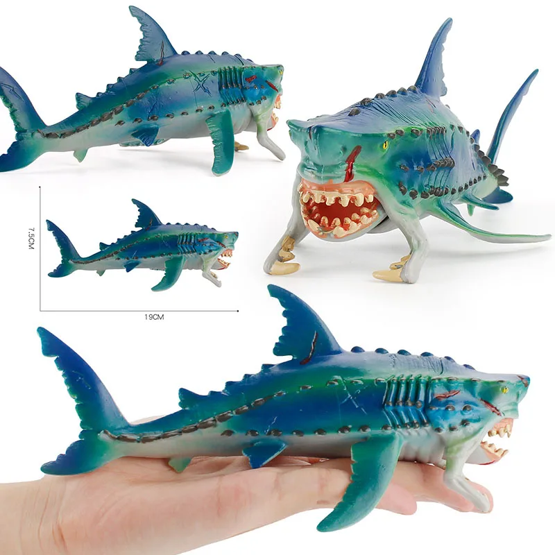 Savage Ocean Sea Life Helicoprion Goblin Shark Megalodon ปลาวาฬ Action Figure Aquarium ปลาใหญ่สัตว์ของเล่นสำหรับของขวัญเด็ก