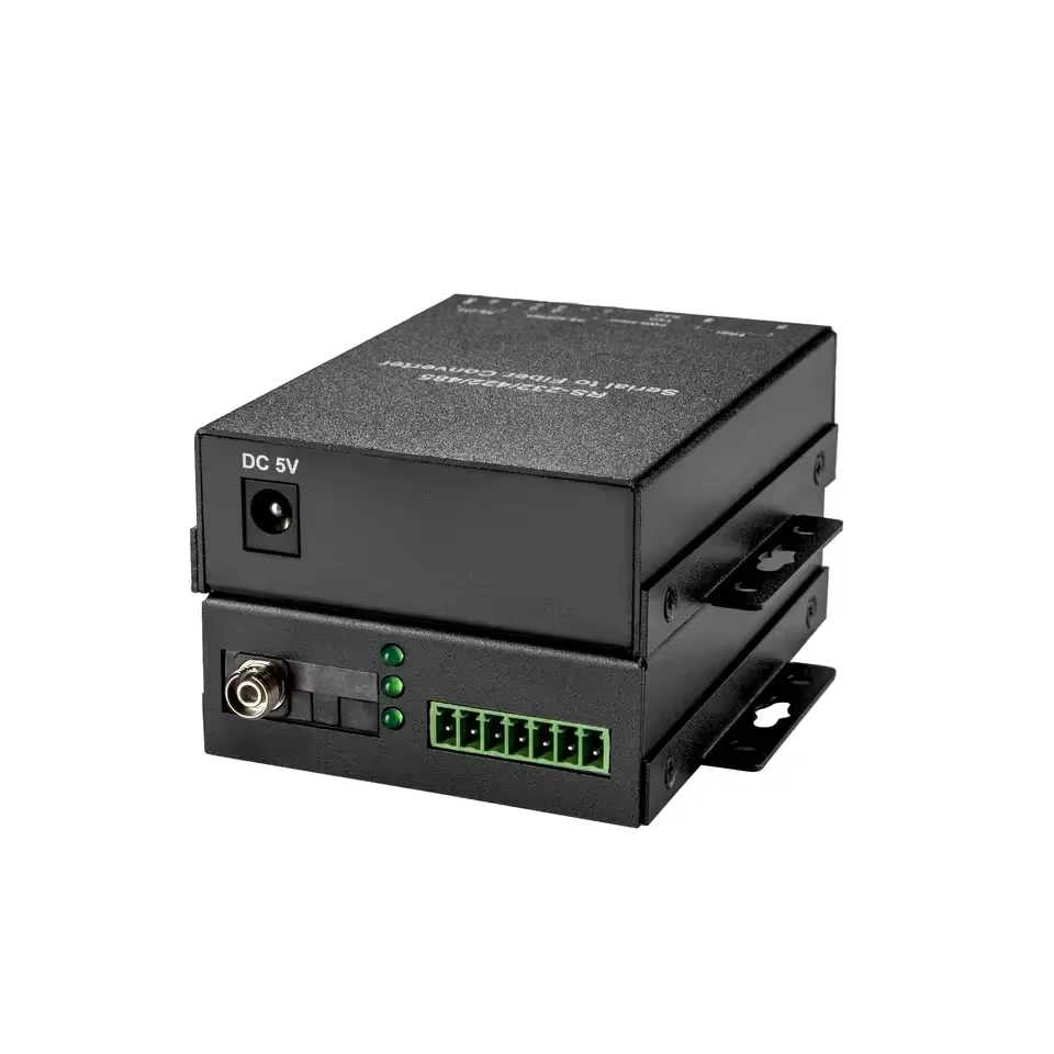 RS232 RS485 RS422 to Fiber Converter 3 in 1 RS-232/485/422 Serial Data to Optic Fiber Media Converter