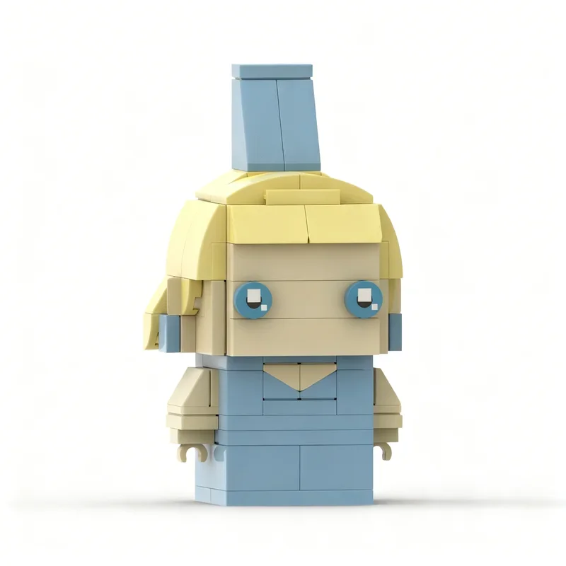 132pcs MOC Brickheadz Blue Princess Castle Crashers Model Toy Building Blocks Festival Gifts Architecture DIY Creative Idea