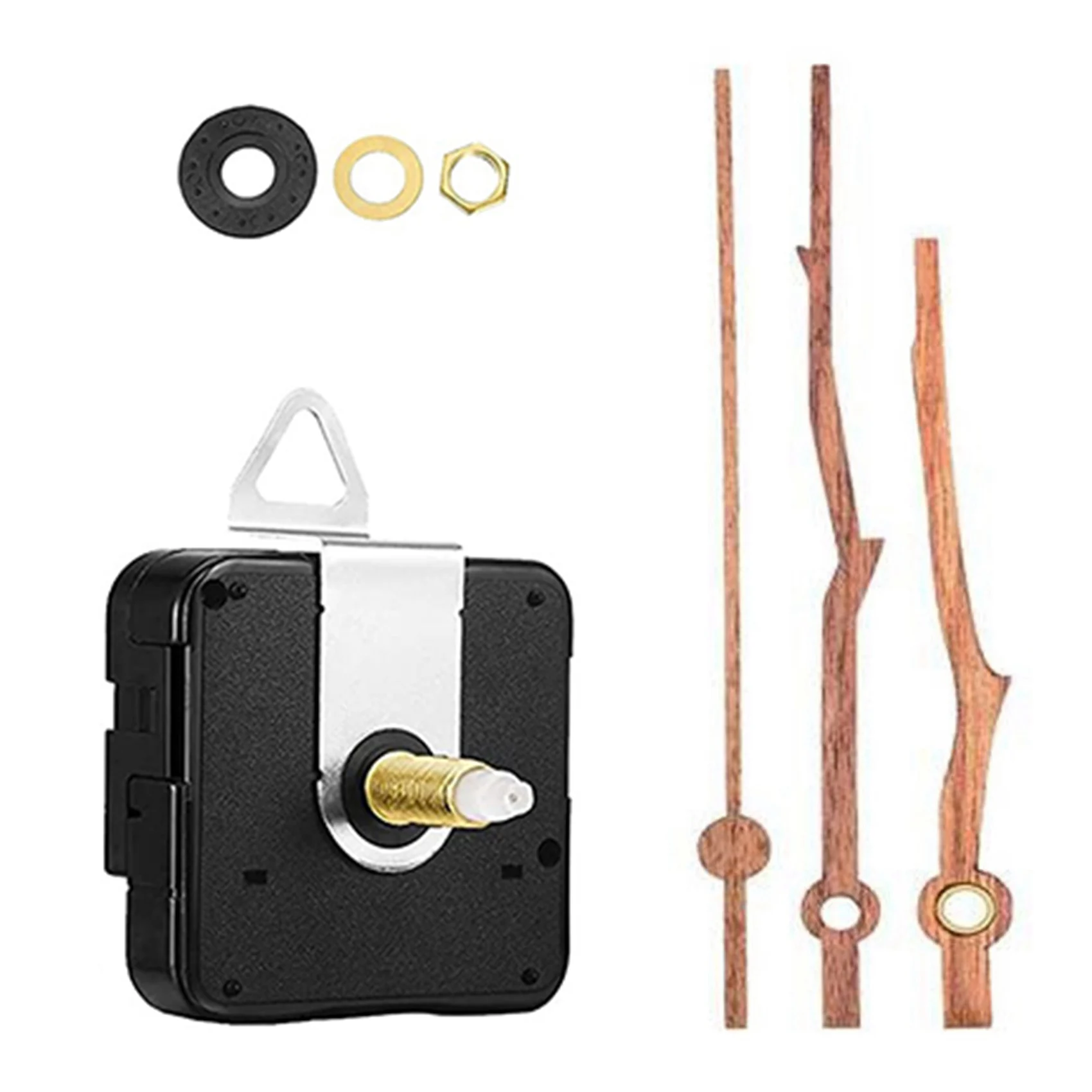 ABZF 2026 DIY Silent Quartz Movement Mechanism Wall Clock 20mm Hands Clock for 12 Inch Clock Replaced Parts,Branch Wood