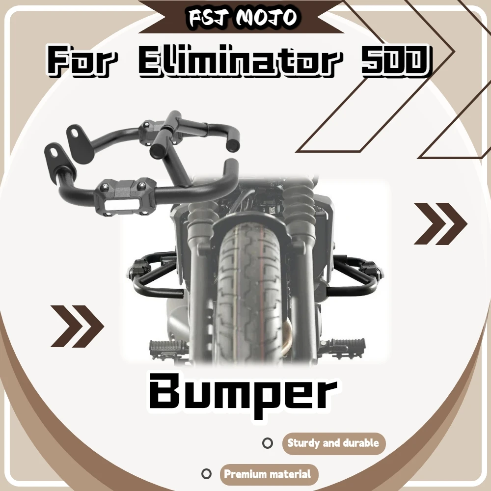 For Eliminator 500 Crash Bar, Engine Guard With Anti-Fall Sliders Side Bracket Protector Cruiser Moto Mod Parts
