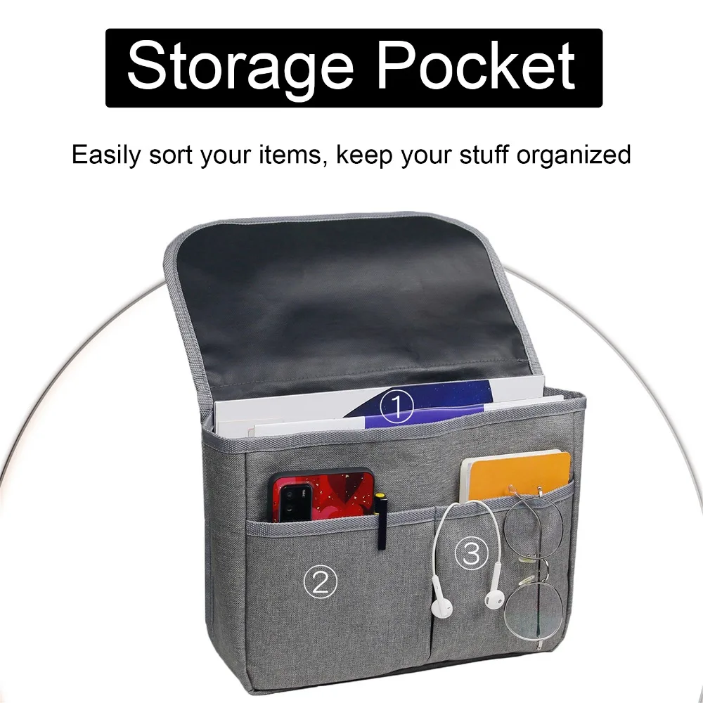 Large Capacity Walker Bag Waterproof Polyester Wheelchair Bag Multi Pocket Durable Walker Organizer Pouch For Scooter