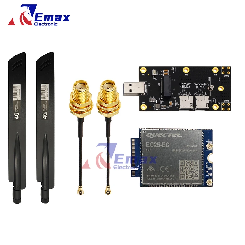 Quectel EC25-ECGR-128-SNNS EC25-EC M.2 NGFF Module With SIM Card Slot 4G LTE Cat4 Antenna USB Adapter