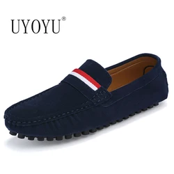 Genuine Leather Men Designer Shoes Luxury Brand Casual Slip on Formal Mens Loafers Moccasins Footwear Black Male Driving Shoes