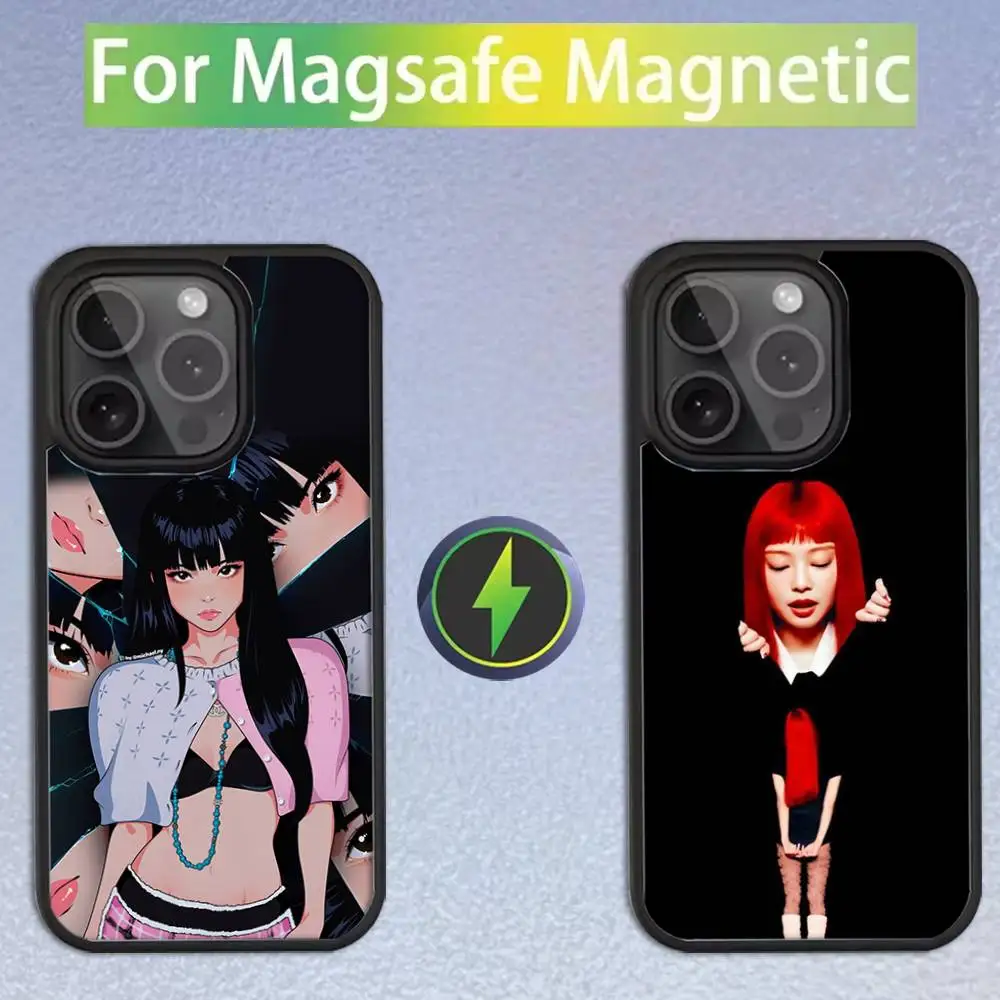 

Kpop Ruby J-Jennie Kim Phone Case For iPhone 16,15,14,13,12,11,Pro,Max,Plus,Mini,SE Magsafe Magnetic Wireless Charging