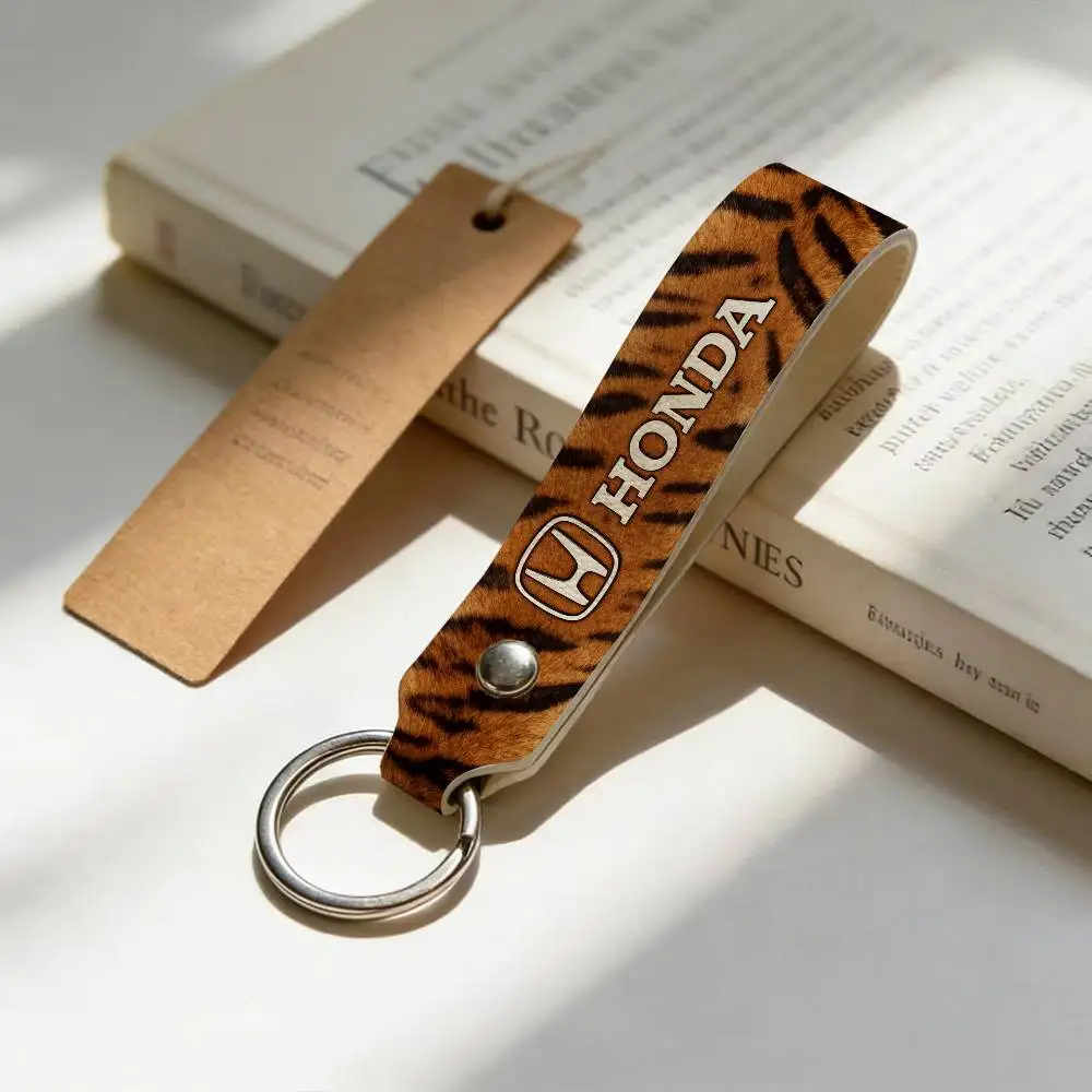 

Высококачественный брелок для ключей из искусственной кожи для мотоциклов Honda, винтажный стиль, подвеска для ключей для скутеров и мотокросса