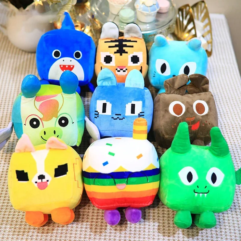 Pet Simulator X Cat Plush Toys Big Games Animals Stuffed Dolls Dog Bee Plushies Figure Peluche Pillow Kids Christmas Gifts