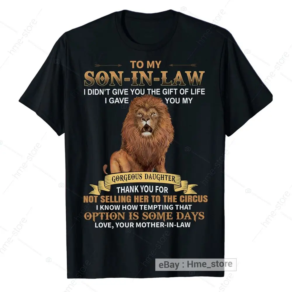 Funny Son-In-Law From Awesome Mother-In-Law T-shirt Gifts For Son In Law Tee Men Unisex T-shirts For Men Women Summer Tees