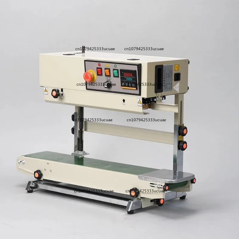 FR-770 Continuous Band Sealer Vertical Bag Sealing Machine with Digital Temperature Control Printing Function with Counter