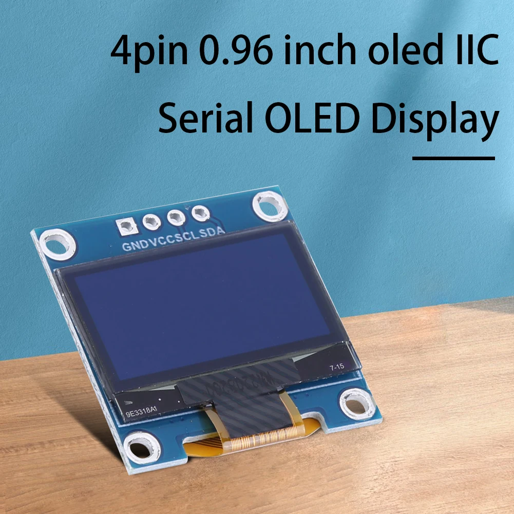 0.96inch OLED LCD LED Display Module 4pin IIC 3.3-5V SSD1315 Drive White/Blue/Yellow Blue Display for Arduino/Raspberry Pi/BBC