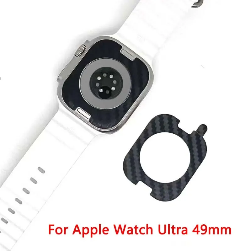 Pellicola posteriore adesiva in fibra di carbonio per Apple Watch 8 41mm 45mm per Iwatch Ultra 49mm protezione schermo con pellicola smerigliata completamente coperta
