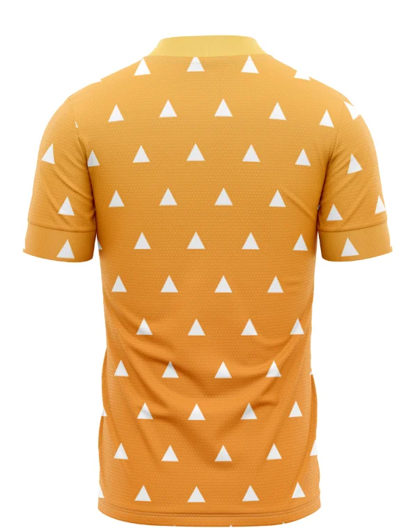 Demon Slayer: My Wife Shanyi V-neck Breathable Mesh Pink Azano Pattern Red and White Grid Short Sleeve Printed Anime Jersey