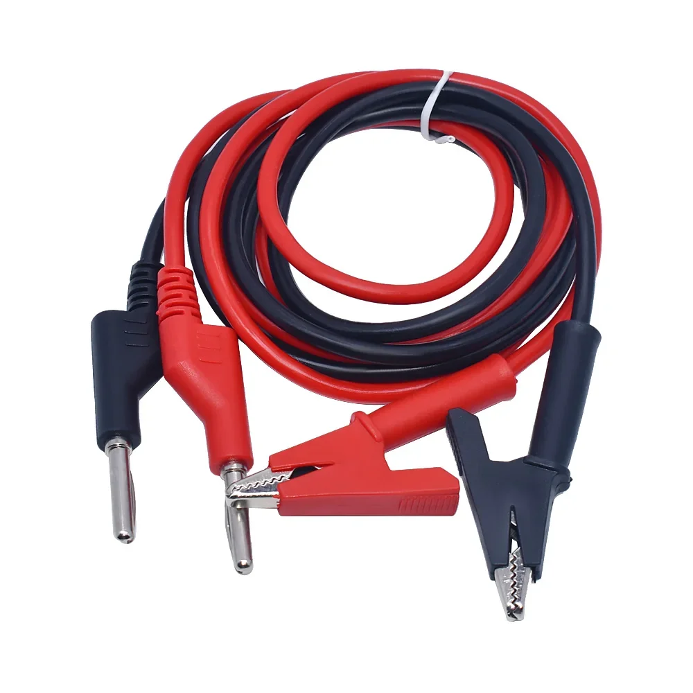 

DIY Test Lead Wire Line Electrical Voltage 1M Double End 4mm Banana Plug and Alligator Clip Crocodile 15A Multimeter
