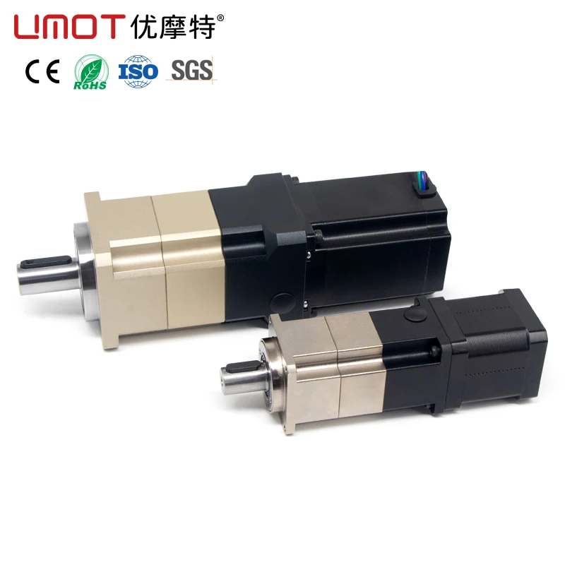 UMOT Backlash 5 Arcmin Hybrid Stepper Motor with Helical Gear Reducer Nema17 Gearbox for CNC Robot Ratio 4-70 Torque 1.58-16Nm