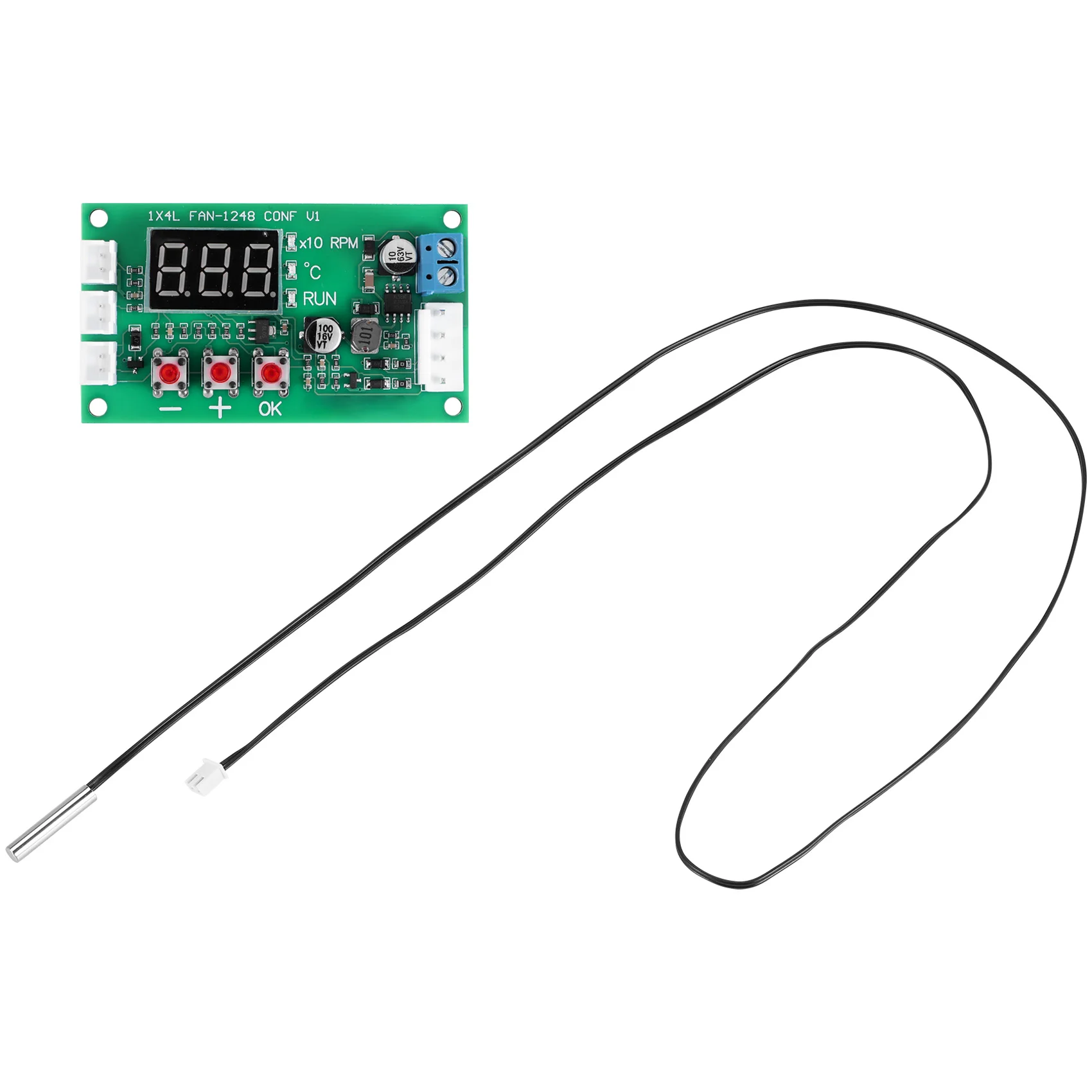 PWM 모터 선풍기 속도 컨트롤러, 온도 제어 지지대, EC EBM 선풍기, DC 12V, 24V, 48V, 5A, 2, 3, 4 와이어