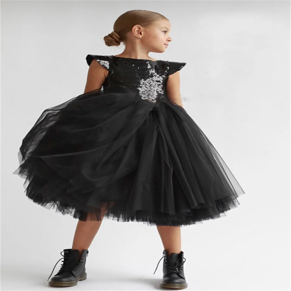 Flower Girl Dresses Sleeveless Round Neck Fluffy Tulle First Communion Birthday Ball Party Children's Gifts Celebration