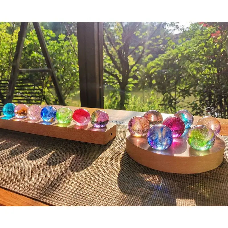 40mm Handmade Colored Glaze Bead Ball Colorful Glass Ball Luminous Planet Astronomy Planets Ball Fantastic Style Home Decor