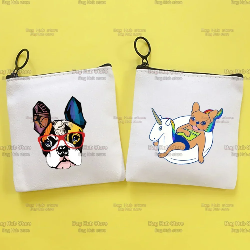 فرانسيس تشريح البلدغ الفرنسي Kawaii الحيوان المرأة الجديدة محفظة صغيرة للعملة حامل البطاقة الأصلية محافظ صغيرة تغيير حقيبة المال