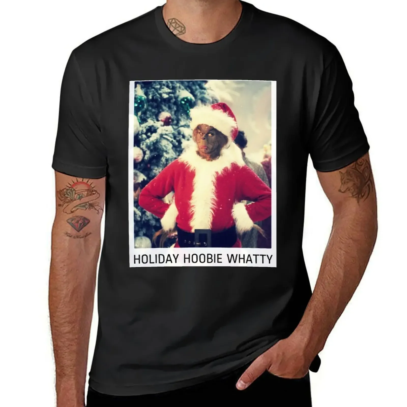 Holiday Hoobie Whatty Christmas Gifts For Men and Women, Gift Christmas Day T-Shirt street wear slim fit t shirts for men