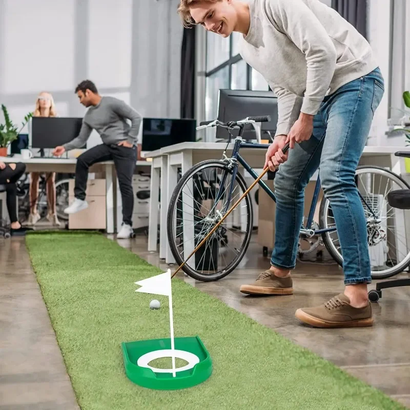 Taza de Golf con bandera, ayuda de entrenamiento de agujeros de Golf de plástico para niños, hombres y mujeres, interior, exterior, hogar, oficina, garaje, patio, 1 Uds.