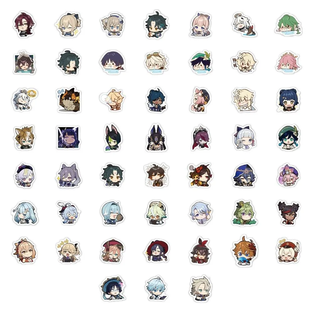 60 قطعة من ملصقات Genshin Impact Emoji - شارات تعبير الرسوم المتحركة اللطيفة للاستخدام بنفسك والديكور (متجر عوالم الرسوم المتحركة)