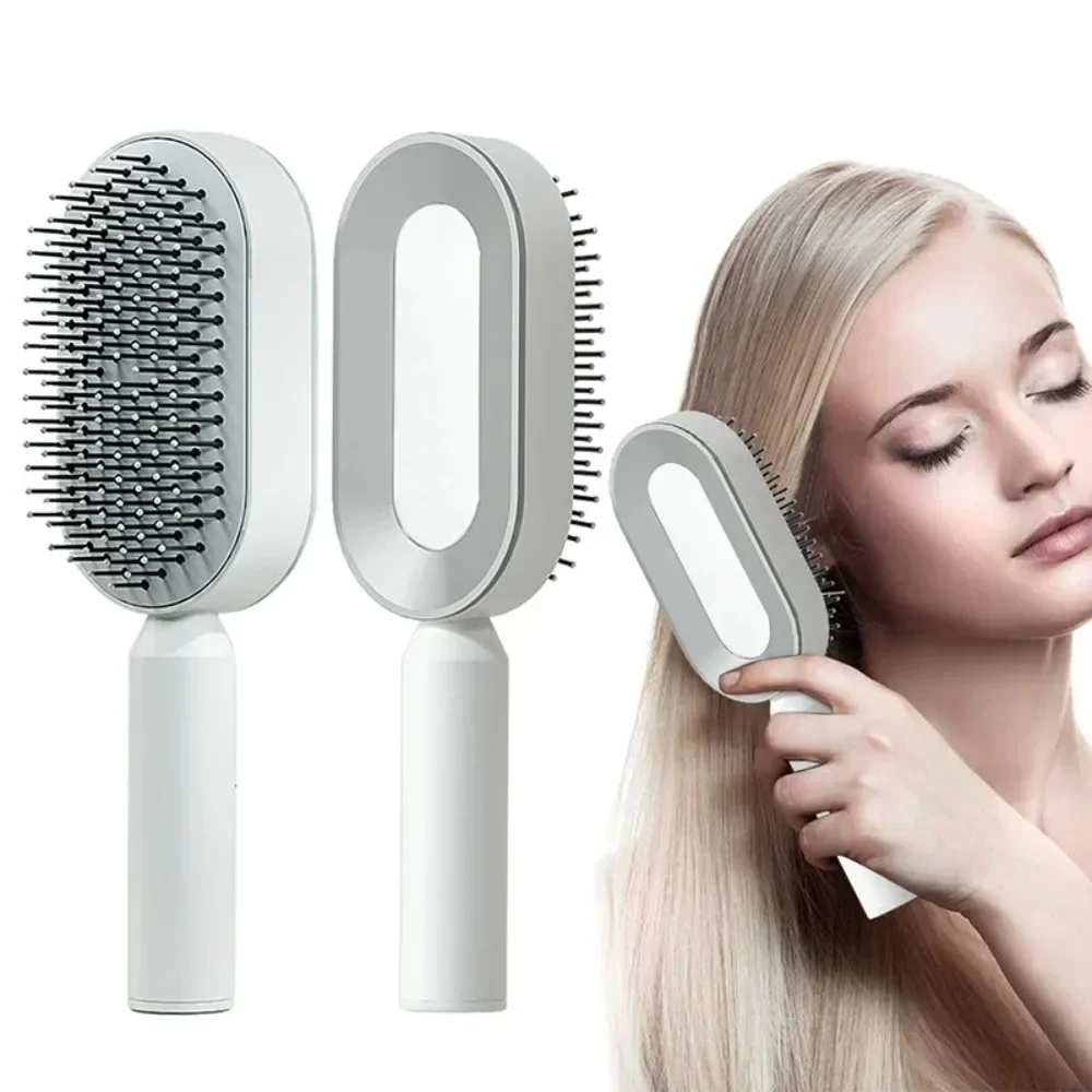 

Self Cleaning Hair Brush 3D Air Cushion Massage Comb Airbag Massage Brush One-key Cleaning Detangling Hair Brush Styling Tools