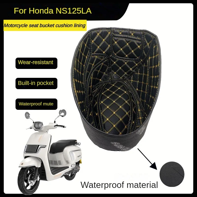 Motorcycle Seat Bucket Liner with Leather Waterproof Full Surround Seat Bucket Cover Suitable for Honda NS125LA