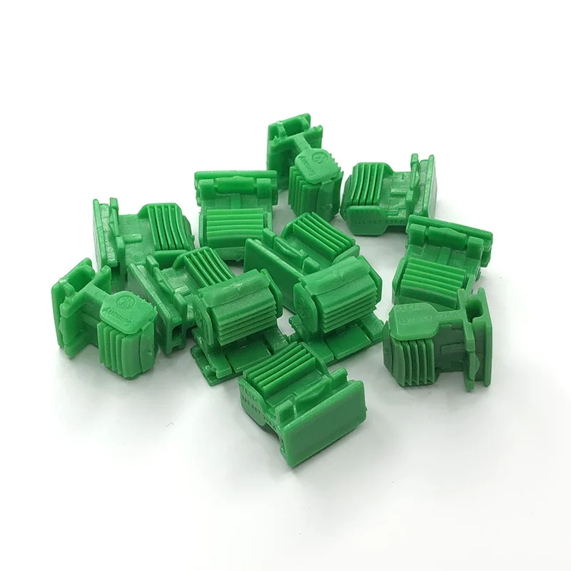 10pcs Auto Door Pillar Decorative Panel Trim Fastener Clips For VW Bora Passat Lavida Golf 4 Green Plastic
