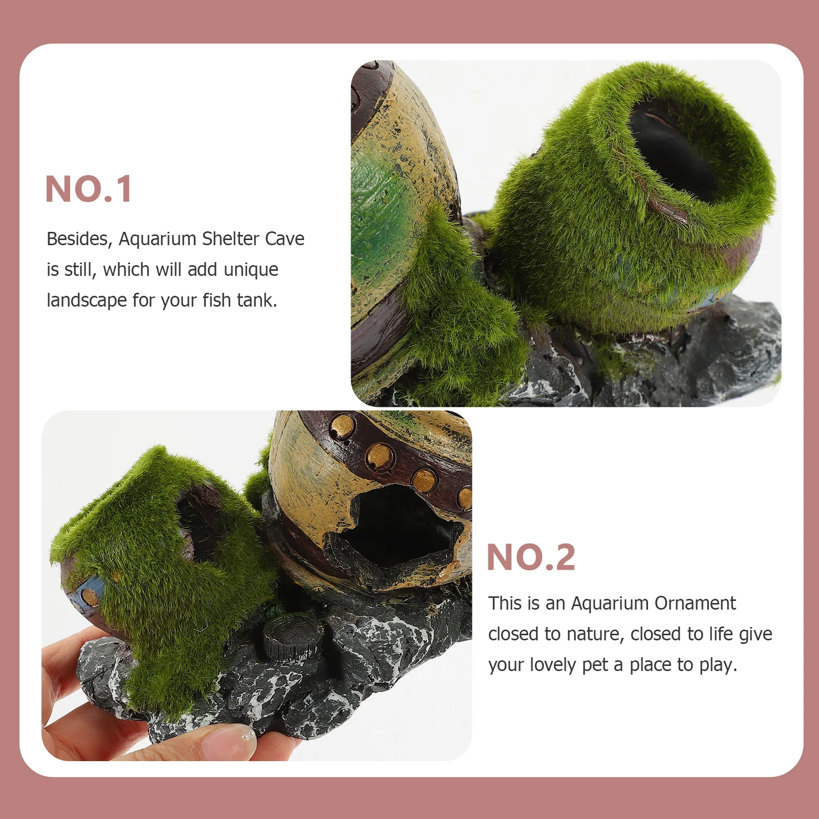 

Resin Fish Tank Shelter Aquarium Shrimp Hideout Decorative Durable Ornament Decoration Aquarium,aquarium Decor