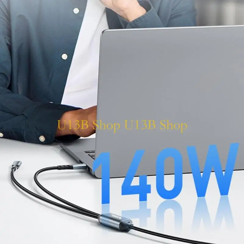 

U13B Портативный PD140W Кабель для быстрой зарядки mMale USB C Кабель Провод 480 Мбит/с Передача данных