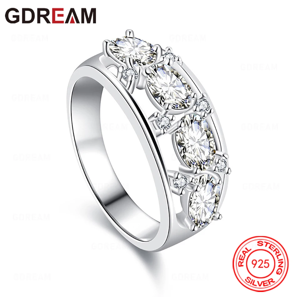 

GDREAM 925 Sterling Silver Geometric Openwork Zirconia Ring For Women, Vintage Style, Personalized Accessory, Gift, Jewelry