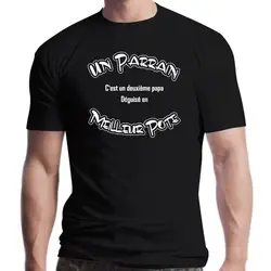 New Mens Tee-shirt Personnalisé Parrain C'est Un Deuxième Papa Déguisé En Meilleur Pote