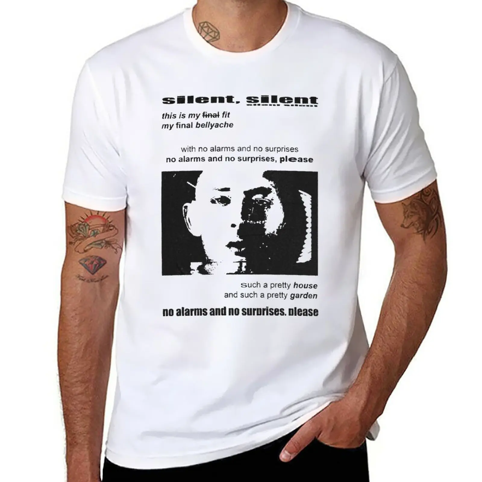 

New Radiohead - No Surprises T-Shirt t shirt man tops plain t shirts men