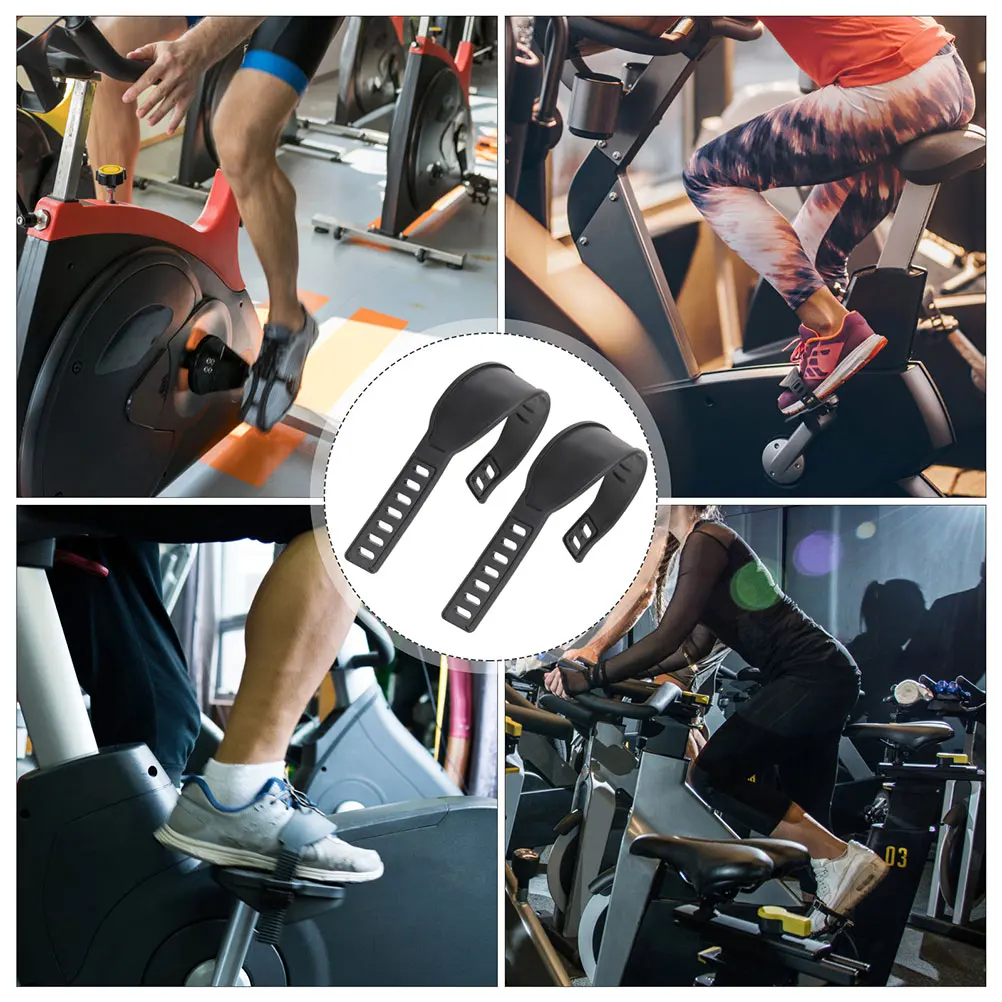 

4pcs Adjustable Pedal Straps for Bicycle Foot Pedal Durable Comfortable Fitness Exercise Accessories