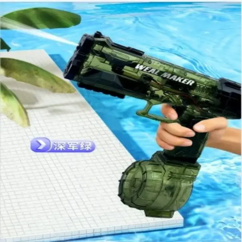 Summer New Children\'s Water Gun Fully Automatic Continuous Electric Water Gun Large Capacity Boys\' Water Playing Toy Pool Tools