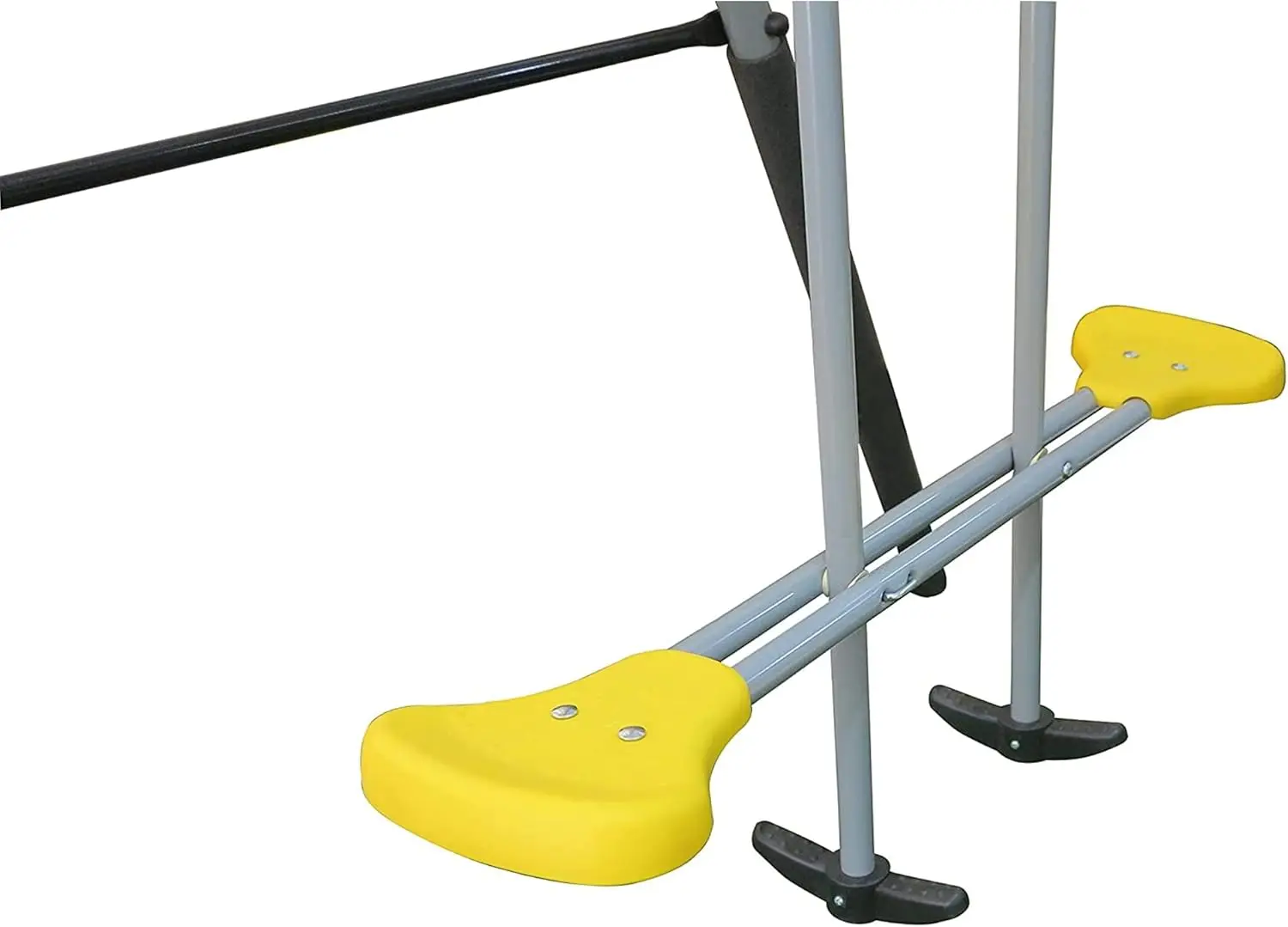 Rising Sun Playground Ensemble de balançoires pour enfants avec cadre en métal avec ensemble de jeu d'extérieur avec toboggan, voir scie, planeur et balançoires, jaune