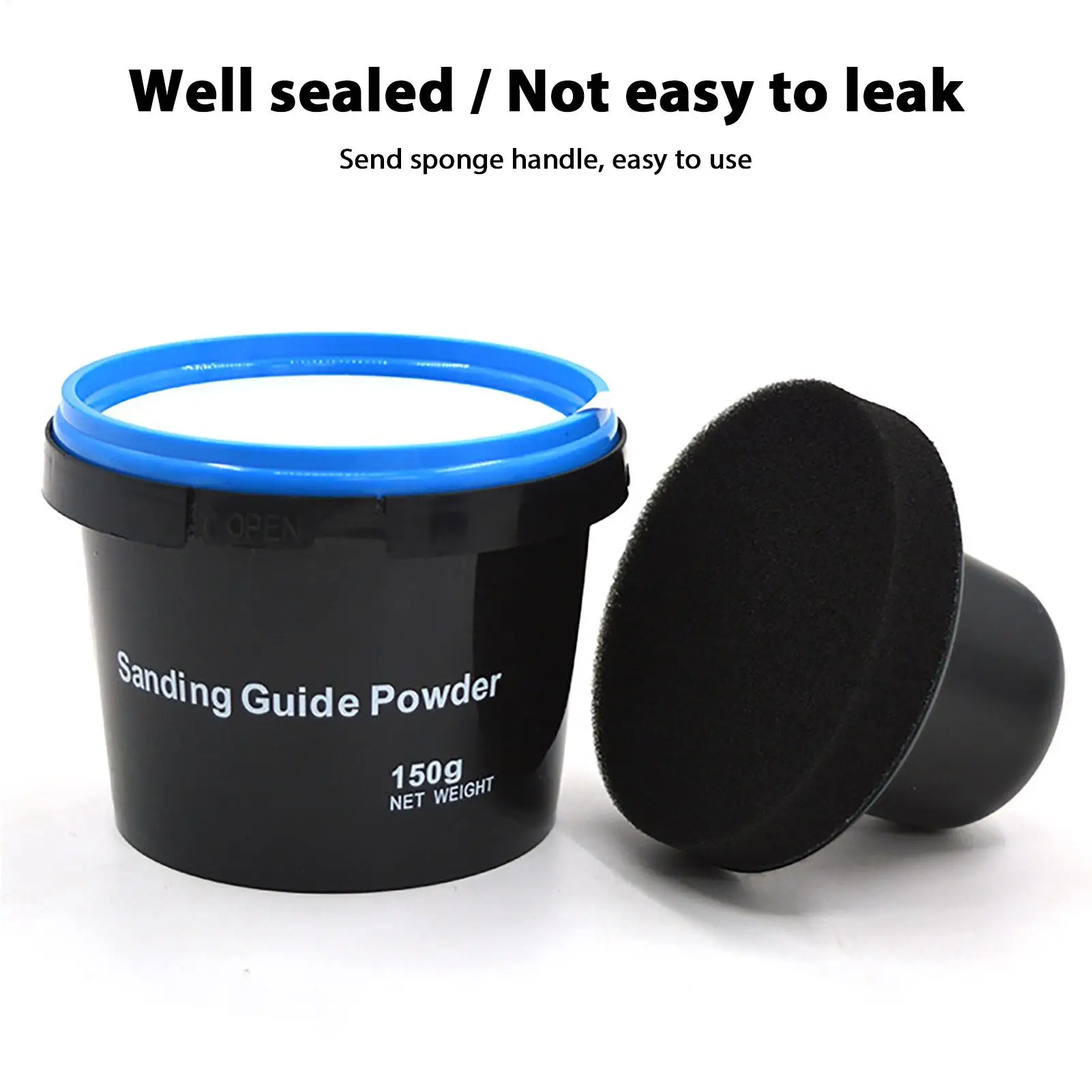 Sanding Guide Coat Powder Leak-Proof Black Guide Coat Powder Reusable Portable Tool with Handle Multipurpose Dry Guide Coat