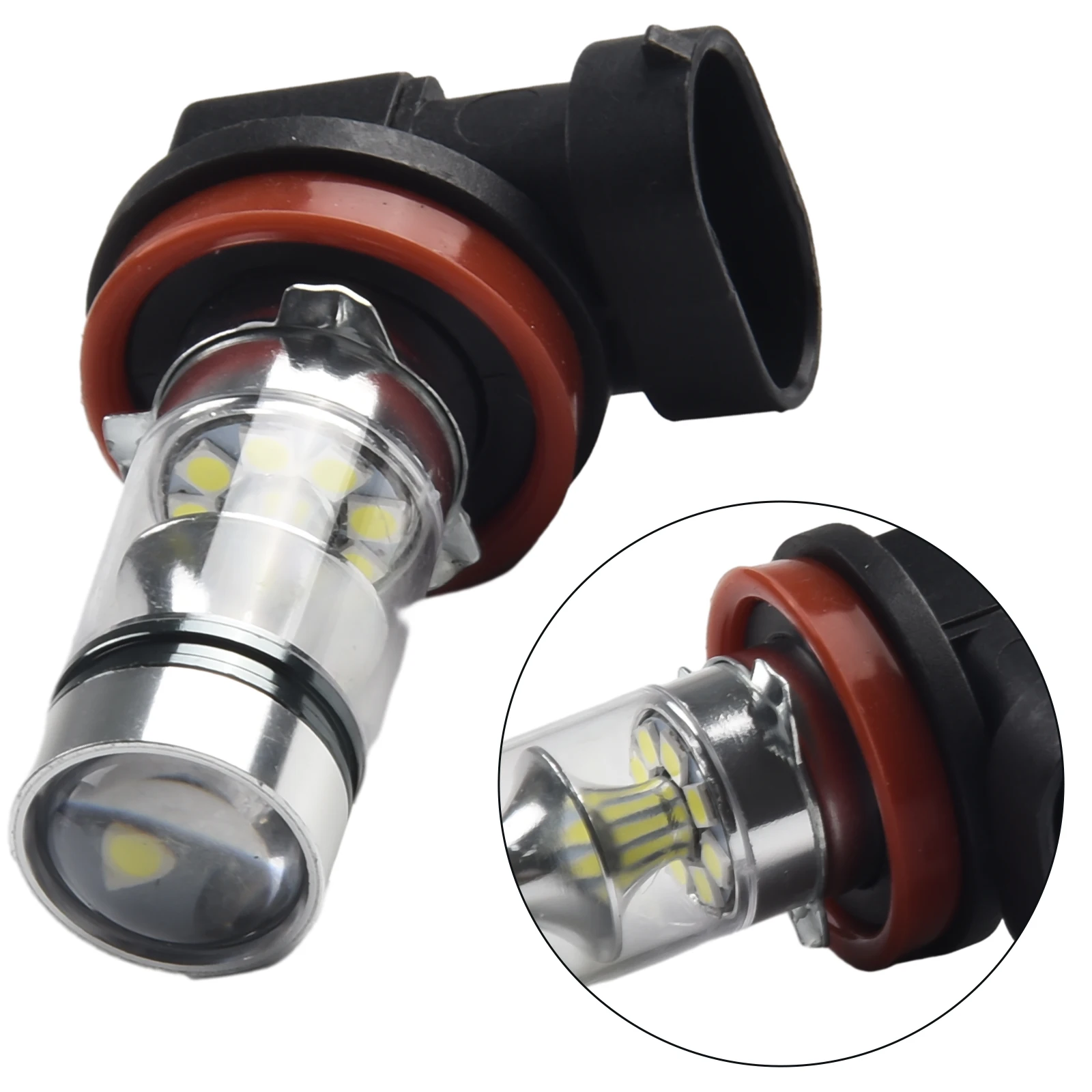 DC 12V - 24V  2Pcs Set Super Bright White H11 H8 2323 60W Car LED Fog Driving Light Lamp 12V Motercycle Car-styling Accessories