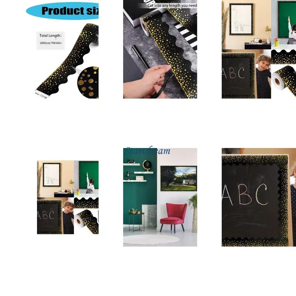 

Черная золотая фольга, точка, наклейка на стену для наклеивания для наклеивания классной комнаты K92c