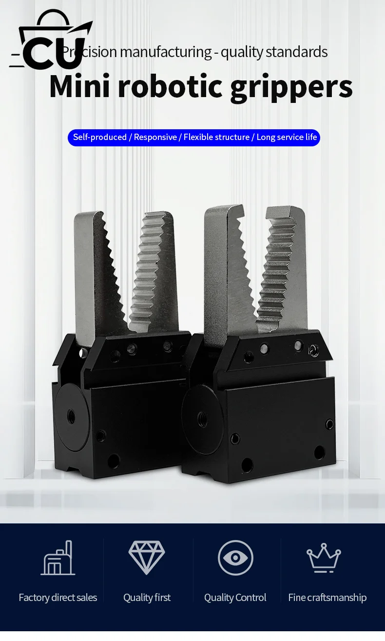 Customization Gripping Device Plastic Parts Out of the Mold Clamping Tool GRA20 Single Action Gripper Pneumatic Finger Cylinder