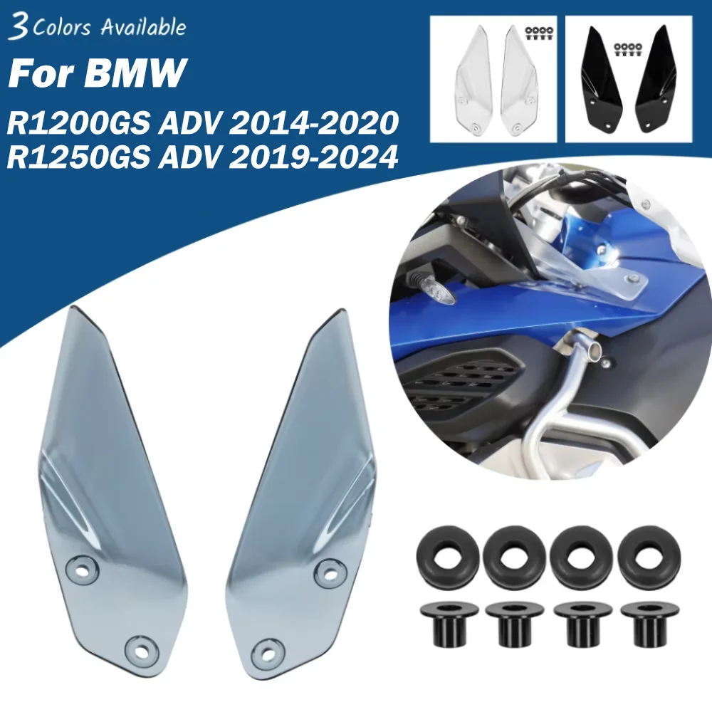 

Motorcycle Side Windshield Windscreen Panel Wind Deflector For BMW R1200GS Adv 2014-2020 R1250GS Adventure 2019-2024 Accessories