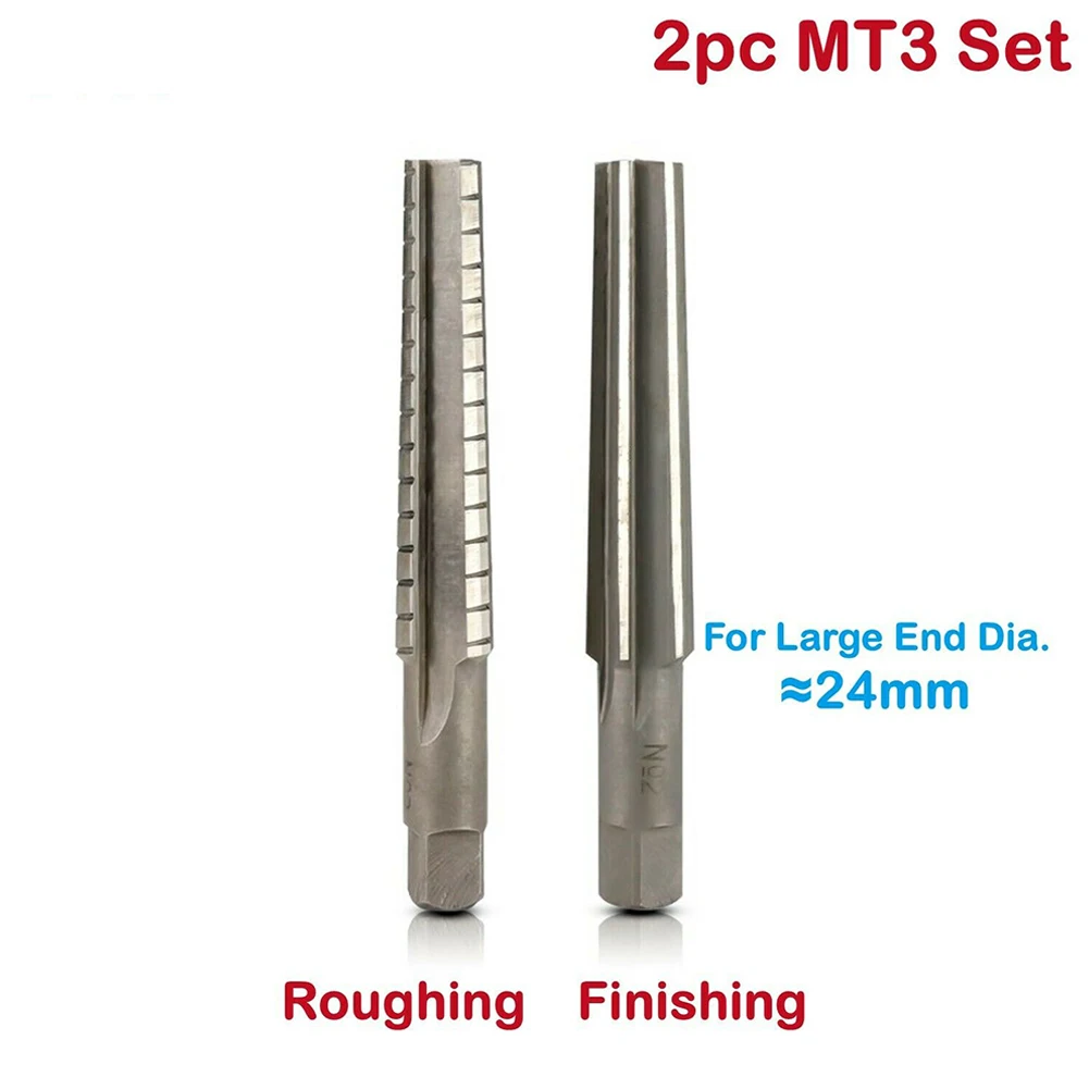 MT1/MT2/MT3/MT4/MT5 Morse Tapered Socket Hand Reamers Roughing Finishing Set For Repairing Cleaning Morse Taper Spindle Hole