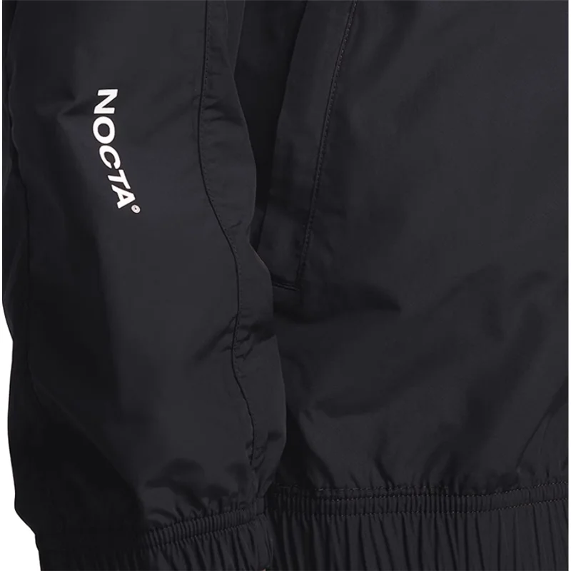 Nike Sports Jackets Women And Men Unisex Black TAT Pure color Logo Splicing Stand collar Zipper style S-XXL FN7666-010