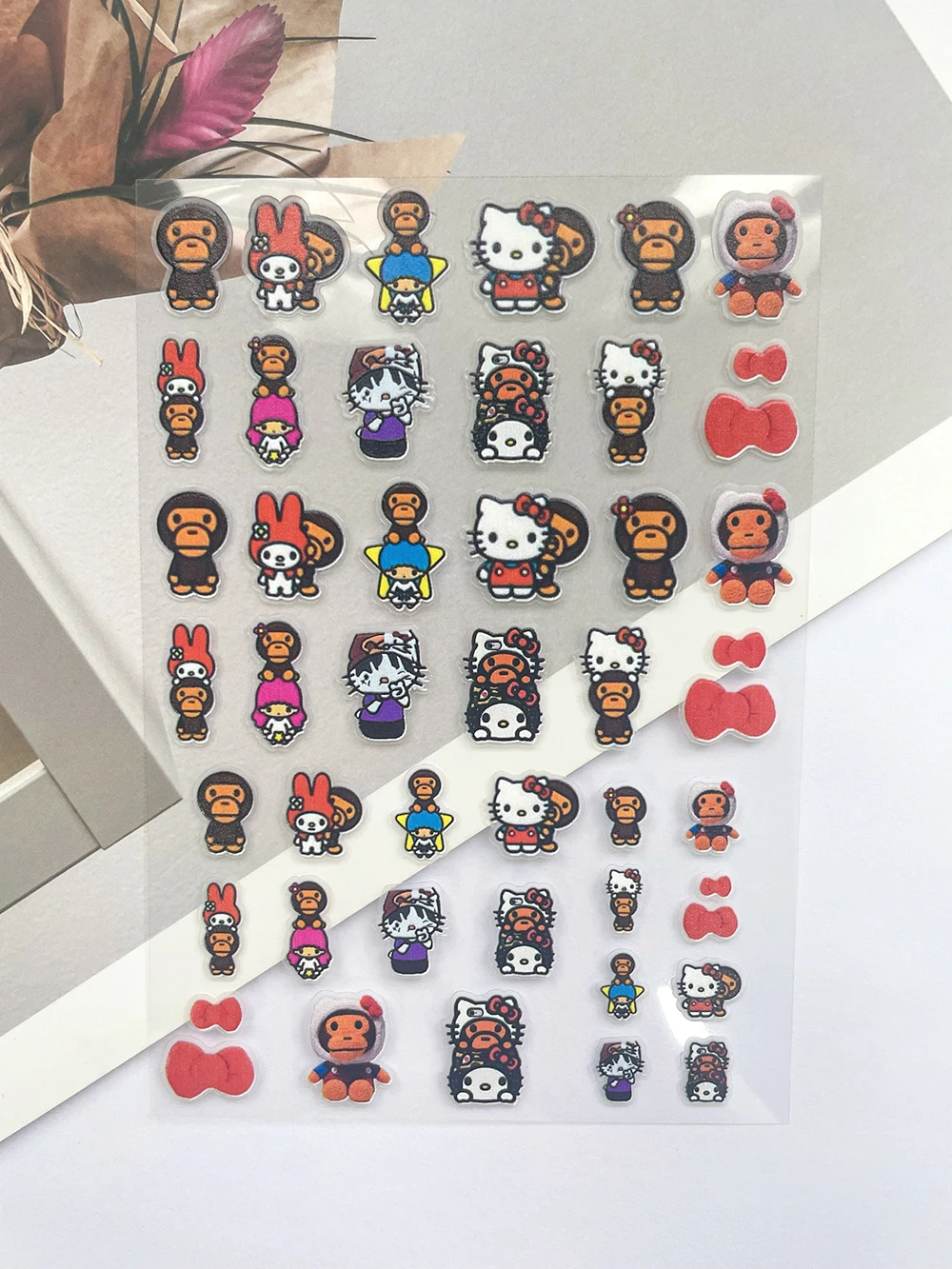 Mini Cute Sanrio Hellokitty Luggage Tags Stickers Nail Art Suitcase Scrapbook Handbook Mobile Phone Shell Waterproof Stickers