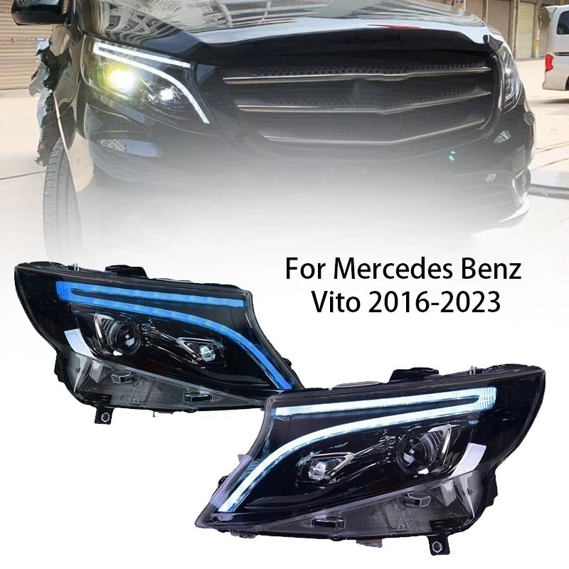 

2pc Led Front Lights For Benz Vito Headlights 2016-2023 W447 LED Headlight LED DRL Upgrade Car 2024 Styling Auto Accessories