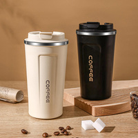 WORTHBUY 510ml 304 Stainless Steel Coffee Cup Portable Leak-proof Office Thermal Water Bottle For Student To School Drinking Cup