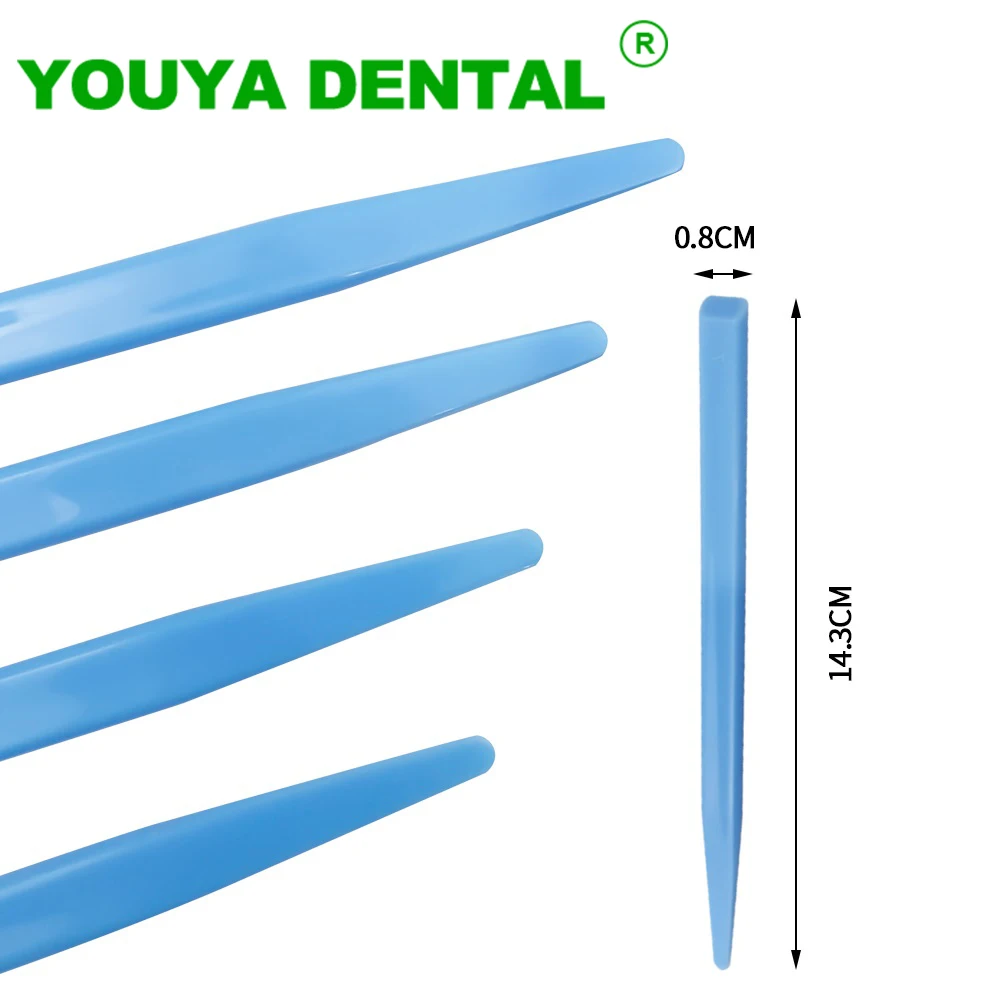 5pcs Dental Mixing Plaster Spatula Cement Powder Mold Material Disposable Mixing Knife Plastic Handle Spatula Dentistry Products