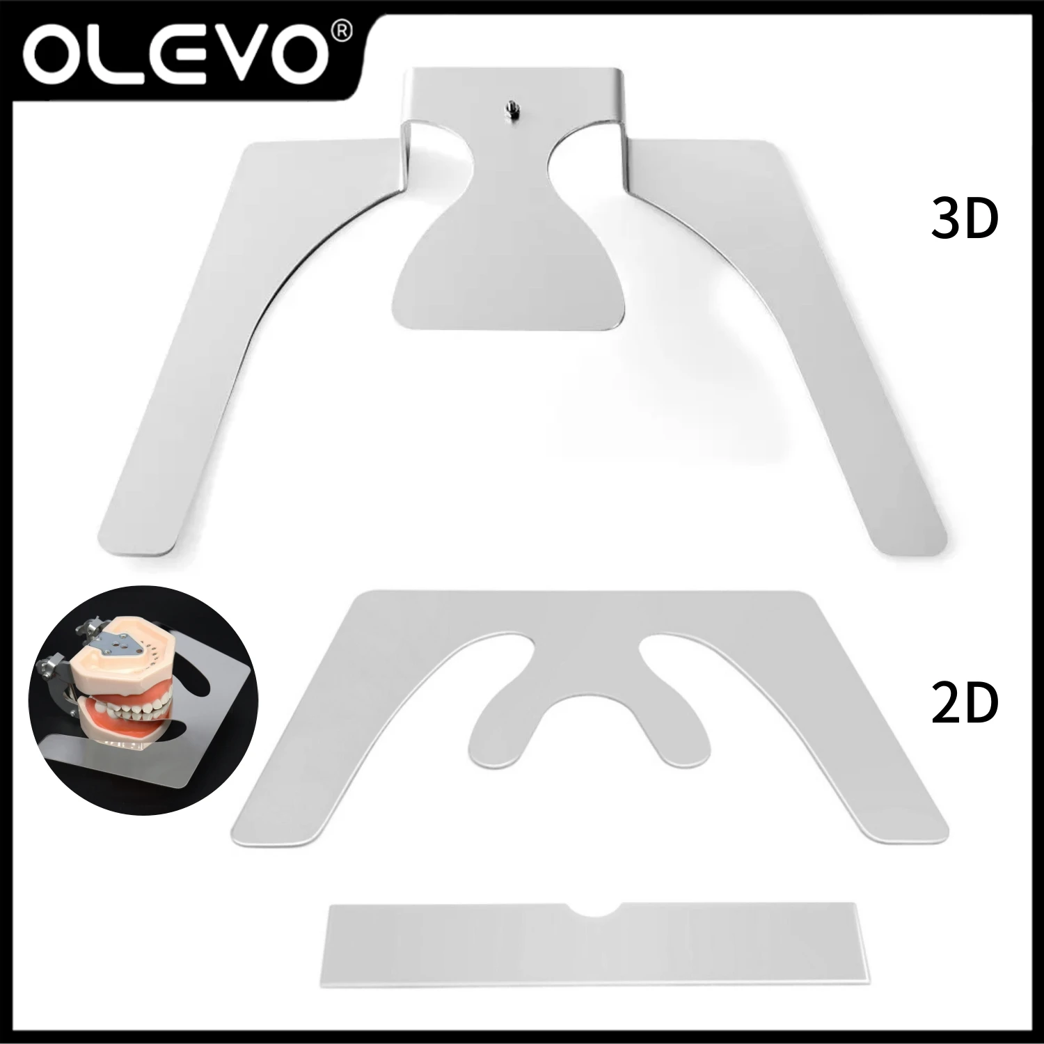 Mandíbula de fundição maxilar oclusal ortodôntica dentária, placa plana de raposa 2d/3d autoclavável, ferramentas tridimensionais para dentadura completa