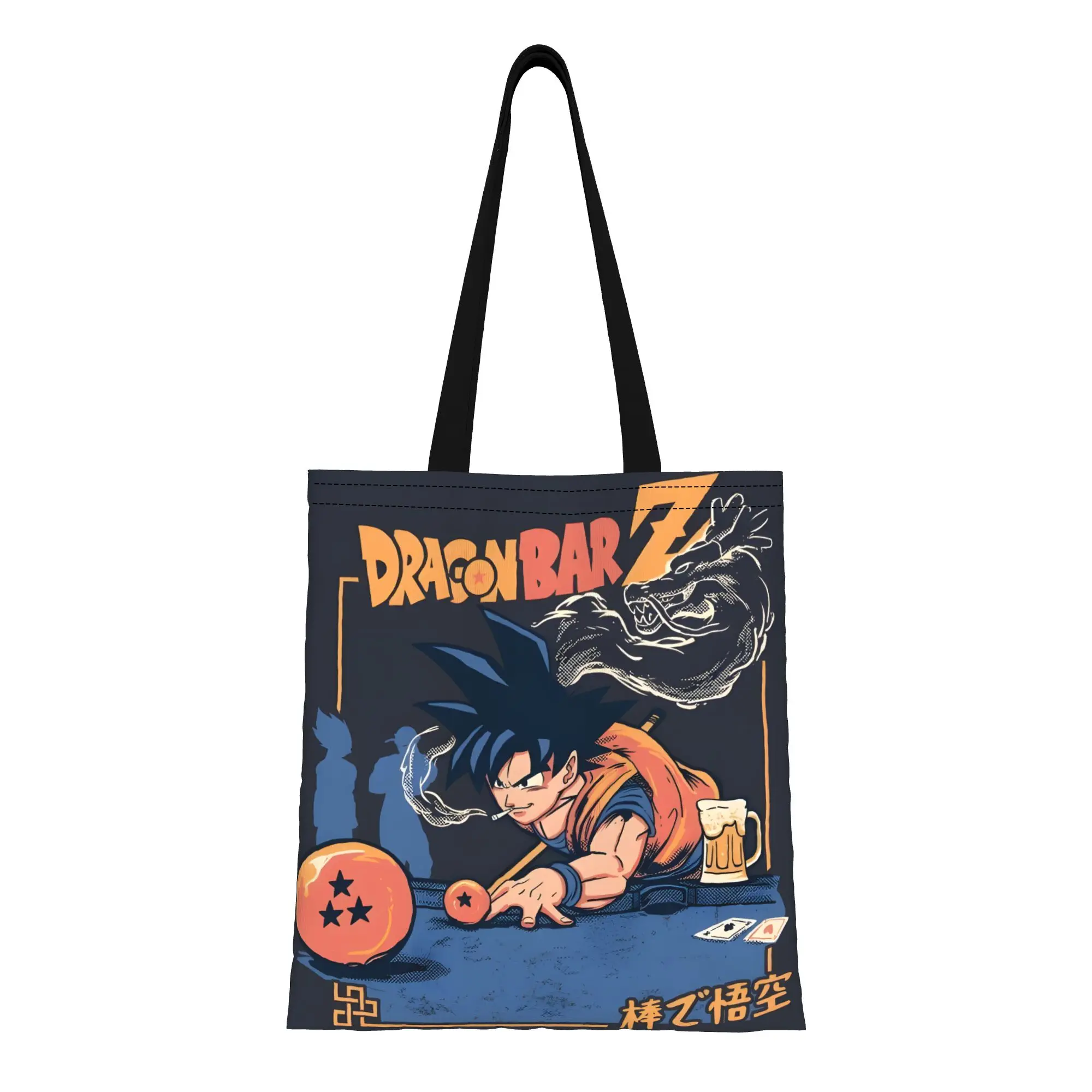 

1PC Dragon Ball Z legend Canvas Tote Bag Dragon Ball Super Saiyan Handbag Outdoor Handbag Trendy Tote